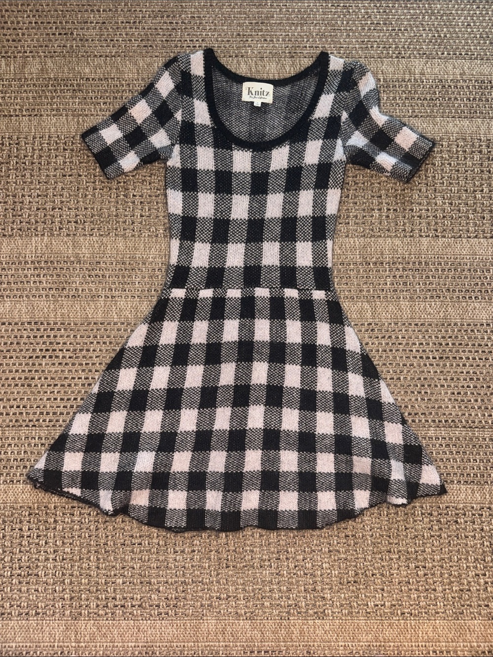 Knitz For Love and Lemons Buffalo Check Plaid Dress